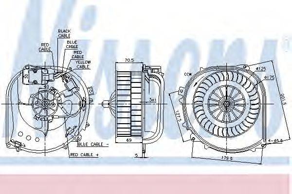 NISSENS 87100 Вентилятор салону