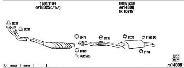 WALKER BW32512B Система випуску ОГ