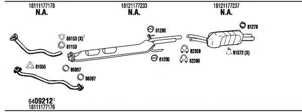 WALKER BW40113 Система випуску ОГ