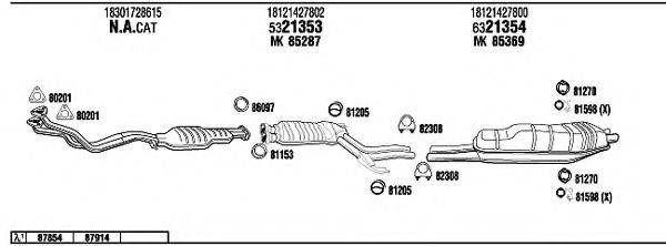 WALKER BW52542 Система випуску ОГ