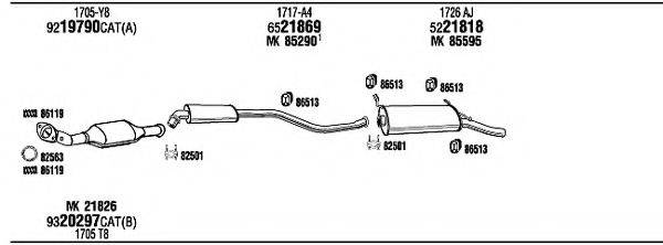 WALKER CI16004 Система випуску ОГ