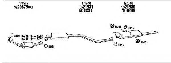 WALKER CI16041 Система випуску ОГ