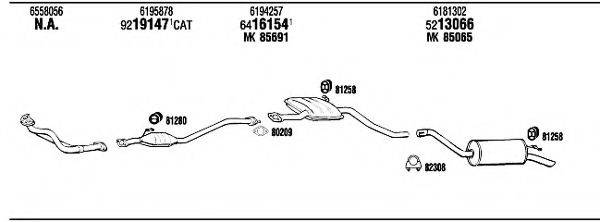 WALKER FO56011 Система випуску ОГ