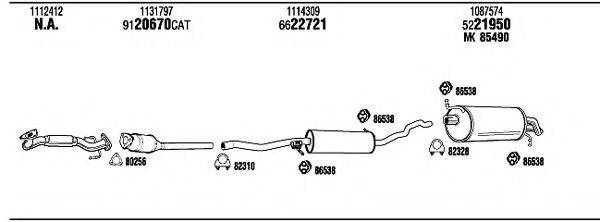 WALKER FO75026 Система випуску ОГ