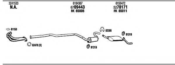 WALKER FO85025 Система випуску ОГ