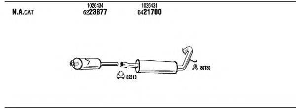 WALKER FOH28864 Система випуску ОГ