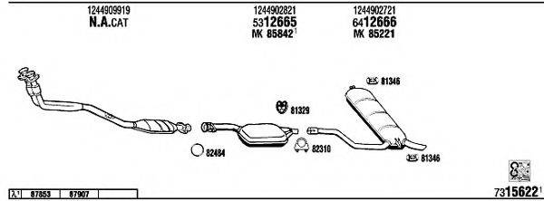 WALKER MB33504 Система випуску ОГ