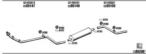 WALKER MB84012 Система випуску ОГ