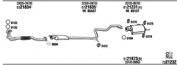 WALKER NI55006 Система випуску ОГ