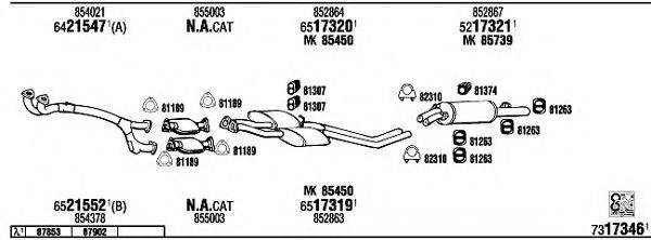 WALKER OP73137A Система випуску ОГ