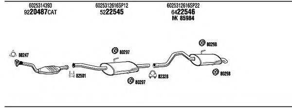 WALKER RE96031 Система випуску ОГ