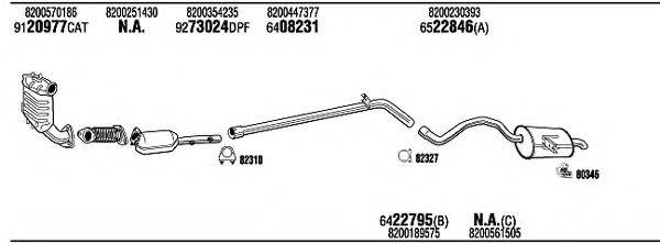 WALKER REH18050AB Система випуску ОГ