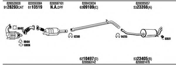 WALKER REH20078 Система випуску ОГ