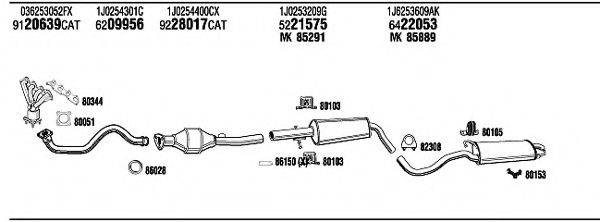 FONOS VWT08799E Система випуску ОГ