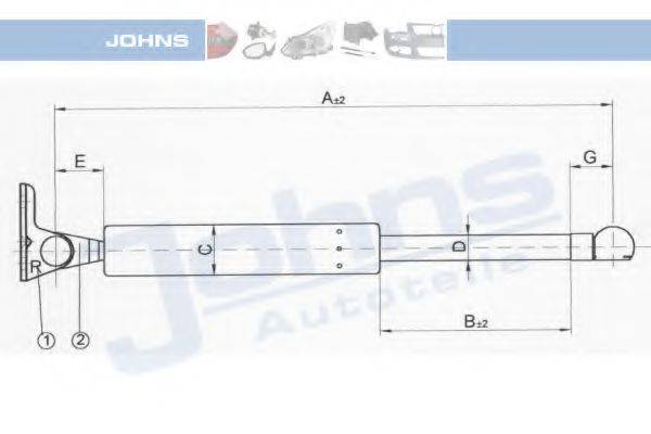 MAZDA G3Y7 62 62Y Газова пружина, кришка багажника