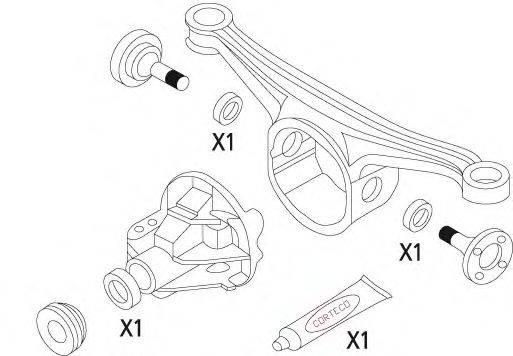 CORTECO 19535861 Комплект прокладок, диференціал