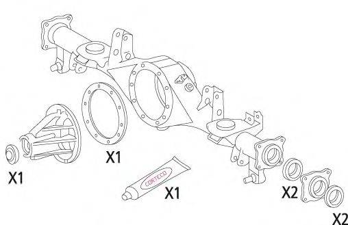CORTECO 19536220 Комплект прокладок, диференціал