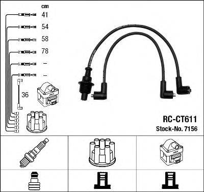 CITROEN 95 636 605 Комплект дротів запалювання