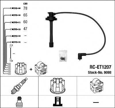 TOYOTA 90919-21500 Комплект дротів запалювання