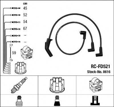 FORD 1063609 Комплект дротів запалювання