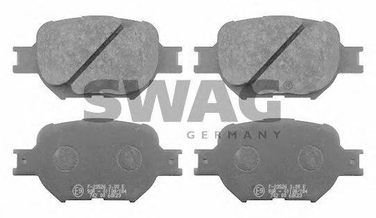 SWAG 23526 Комплект гальмівних колодок, дискове гальмо