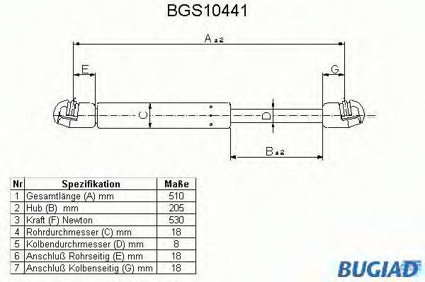 GENERAL MOTORS 90 246 241 Газова пружина, кришка багажника