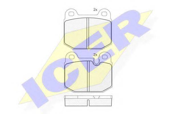 ICER 180307 Комплект гальмівних колодок, дискове гальмо