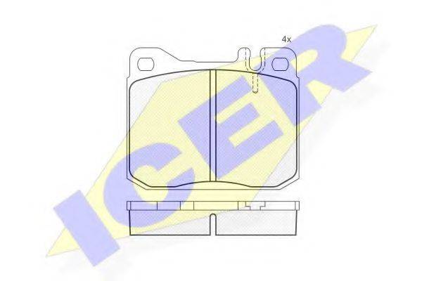 ICER 20125 Комплект гальмівних колодок, дискове гальмо