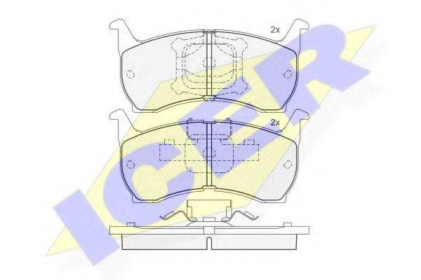ICER 180446 Комплект гальмівних колодок, дискове гальмо