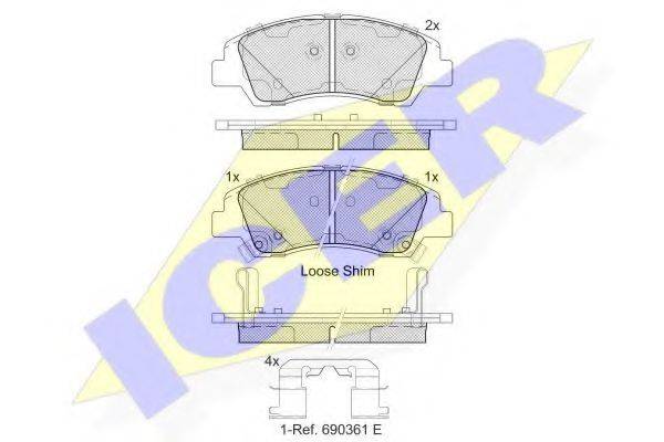 VALEO 601409 Комплект гальмівних колодок, дискове гальмо