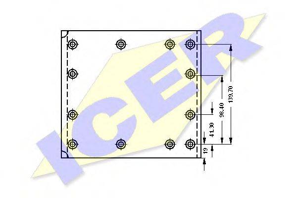 ICER 21938400 Комплект гальмівних черевиків, барабанні гальма