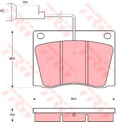 TRW GDB569 Комплект гальмівних колодок, дискове гальмо