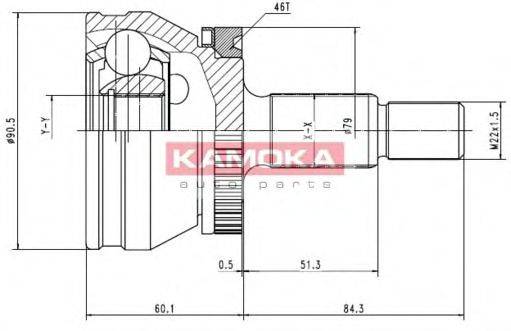 RUVILLE 76404S Шарнірний комплект, приводний вал