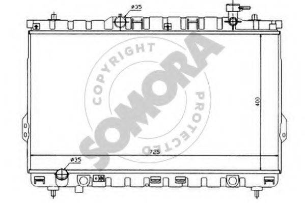 SOMORA 135040 Радіатор, охолодження двигуна