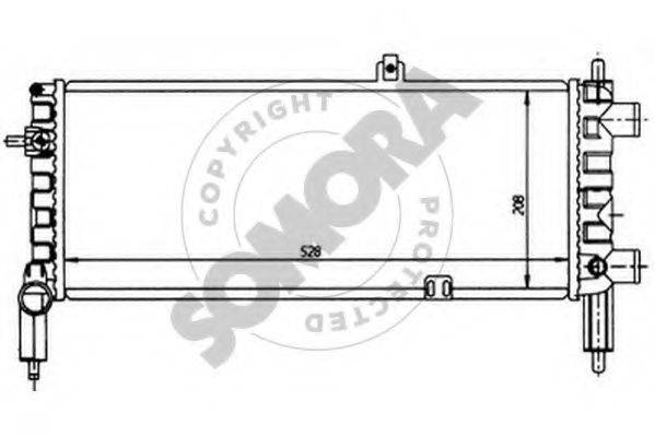 SOMORA 212140 Радіатор, охолодження двигуна