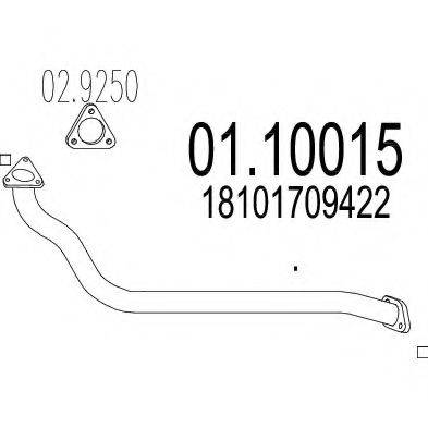 MTS 0110015 Труба вихлопного газу