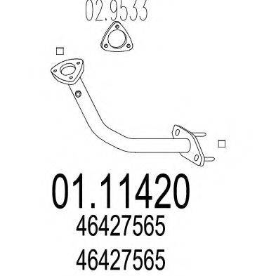 MTS 0111420 Труба вихлопного газу