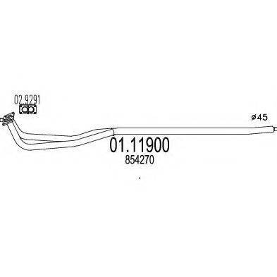 MTS 0111900 Труба вихлопного газу