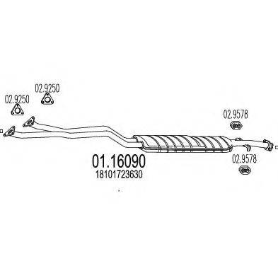 MTS 0116090 Передглушувач вихлопних газів