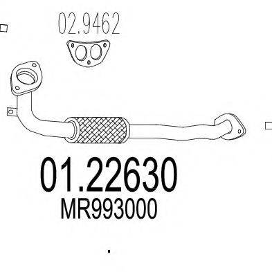 MTS 0122630 Труба вихлопного газу