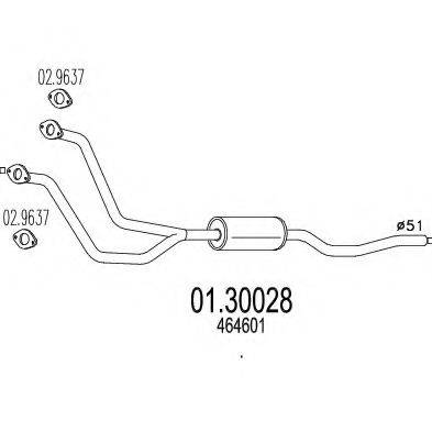 VOLVO 464601 Передглушувач вихлопних газів