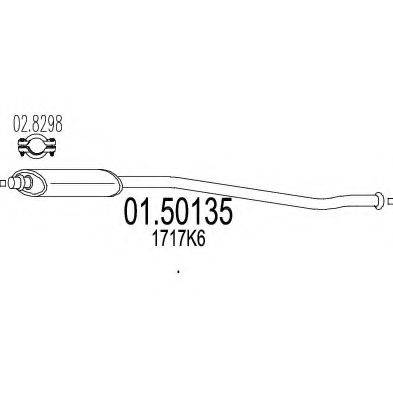 MTS 0150135 Середній глушник вихлопних газів