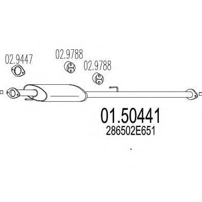 MTS 0150441 Середній глушник вихлопних газів