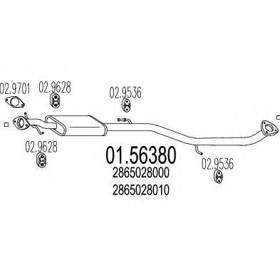 MTS 0156380 Середній глушник вихлопних газів