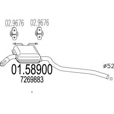 MTS 0158900 Середній глушник вихлопних газів