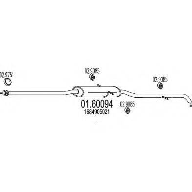 MTS 0160094 Глушник вихлопних газів кінцевий