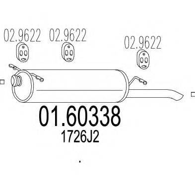 MTS 0160338 Глушник вихлопних газів кінцевий