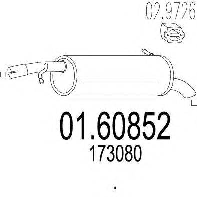 MTS 0160852 Глушник вихлопних газів кінцевий