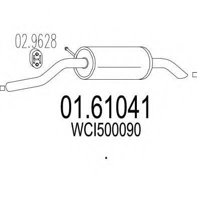 MTS 0161041 Глушник вихлопних газів кінцевий