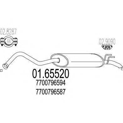 MTS 0165520 Глушник вихлопних газів кінцевий